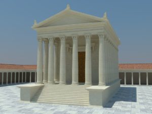 Reconstrucción tridimensional del templo de la calle Claudio Marcelo (AST)
