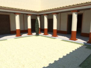 Reconstrucción tridimensional de la Casa romana del Bailío (AST)