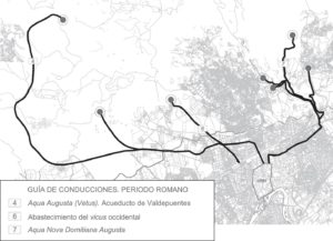 Trazado de los acueductos de época romana (G. Pizarro 2013)